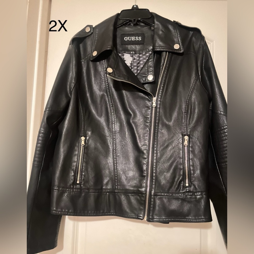 Faux leather lined jacket